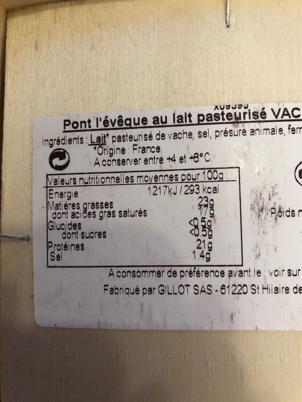 Gillot Pont L'evêque Aoc 24 % packshot