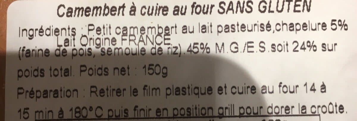 Open Food Facts Camembert au four packshot