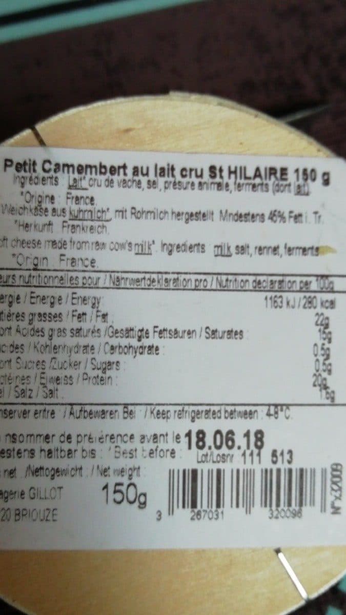 Open Food Facts Petit Camembert packshot