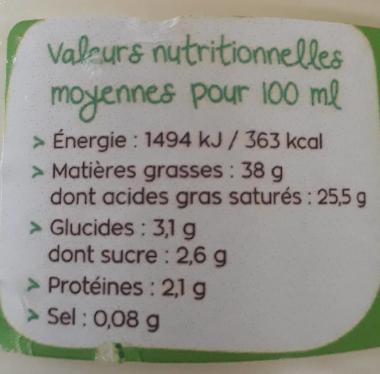 Open Food Facts Crème fraîche de Normandie Bio packshot