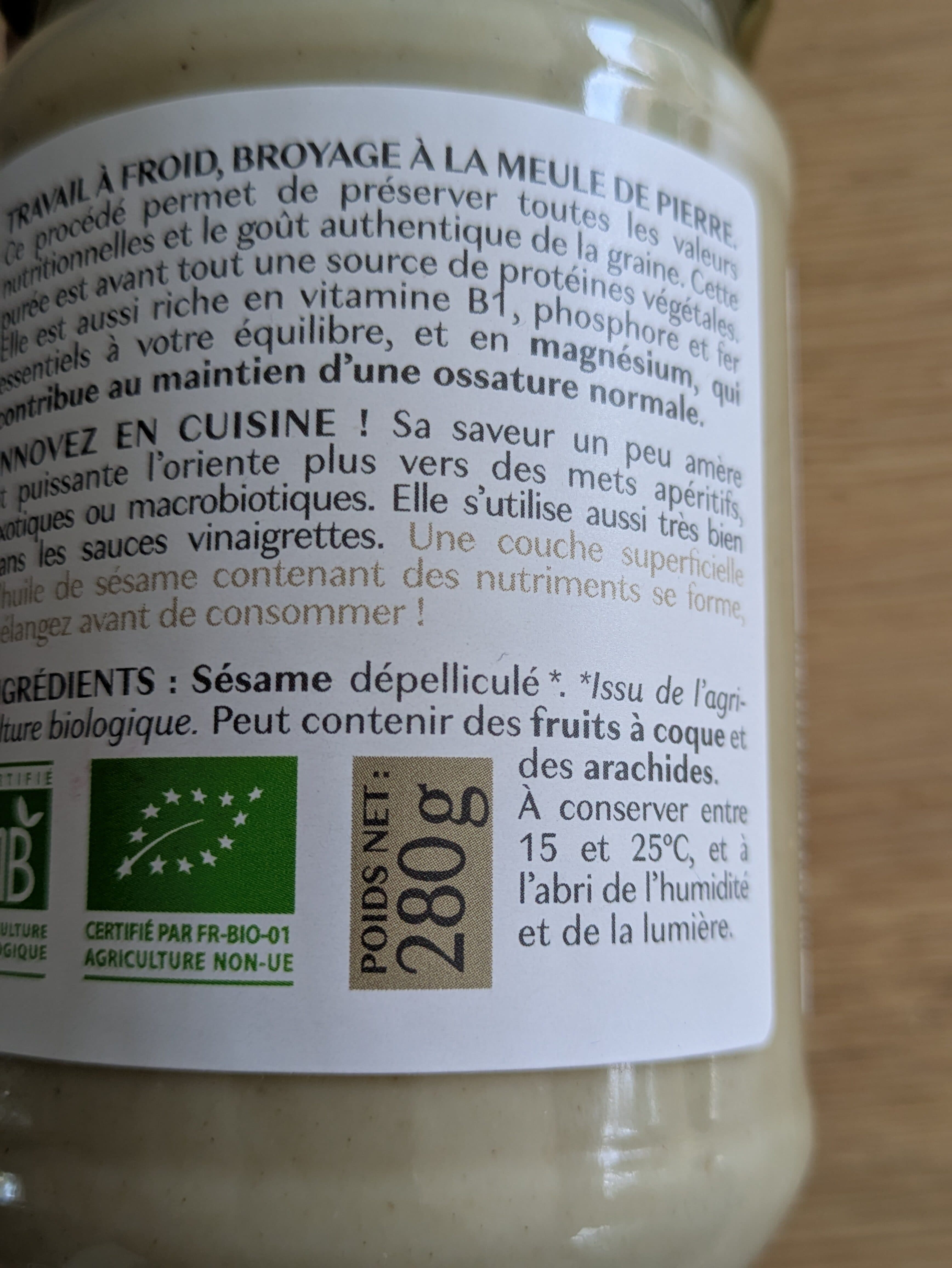 L'Amandaie Purée de sésame tahin packshot