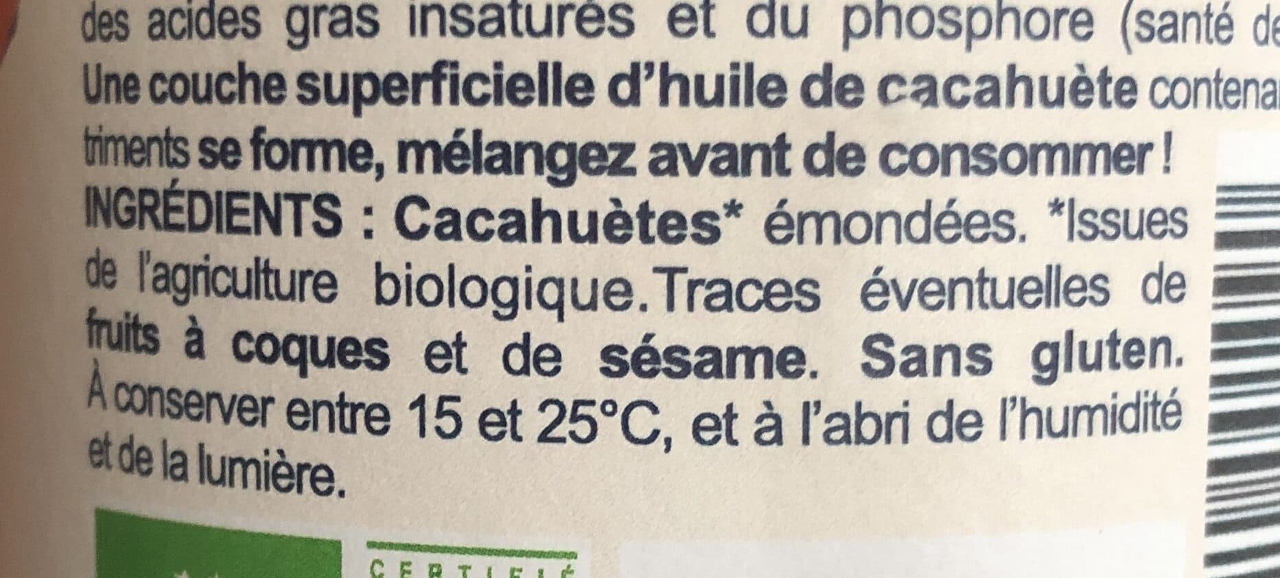 Perl'Amande Purée crue cacahuète packshot