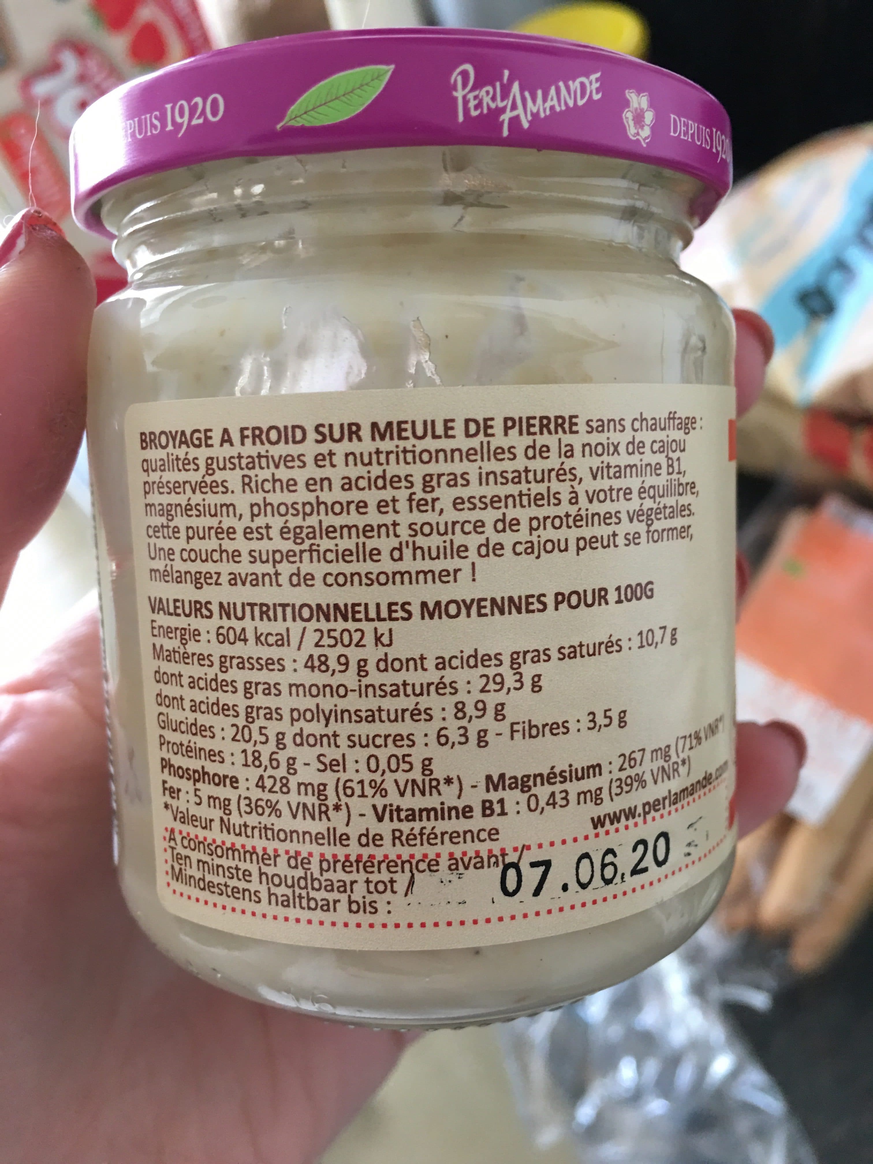 Perl amande Purée noix de cajou packshot