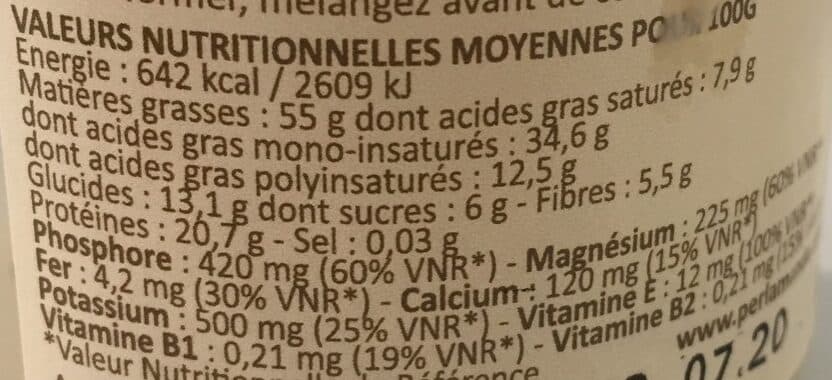 Perlamande Purée crue Amande & Noix de cajou packshot