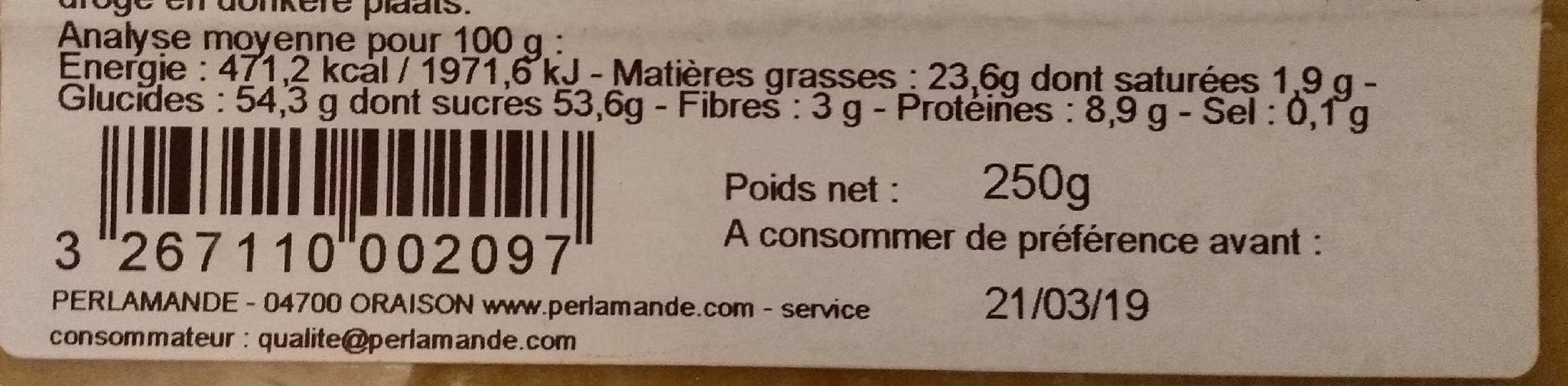 PERL'AMANDE Pâte d'amande Orange Confite packshot
