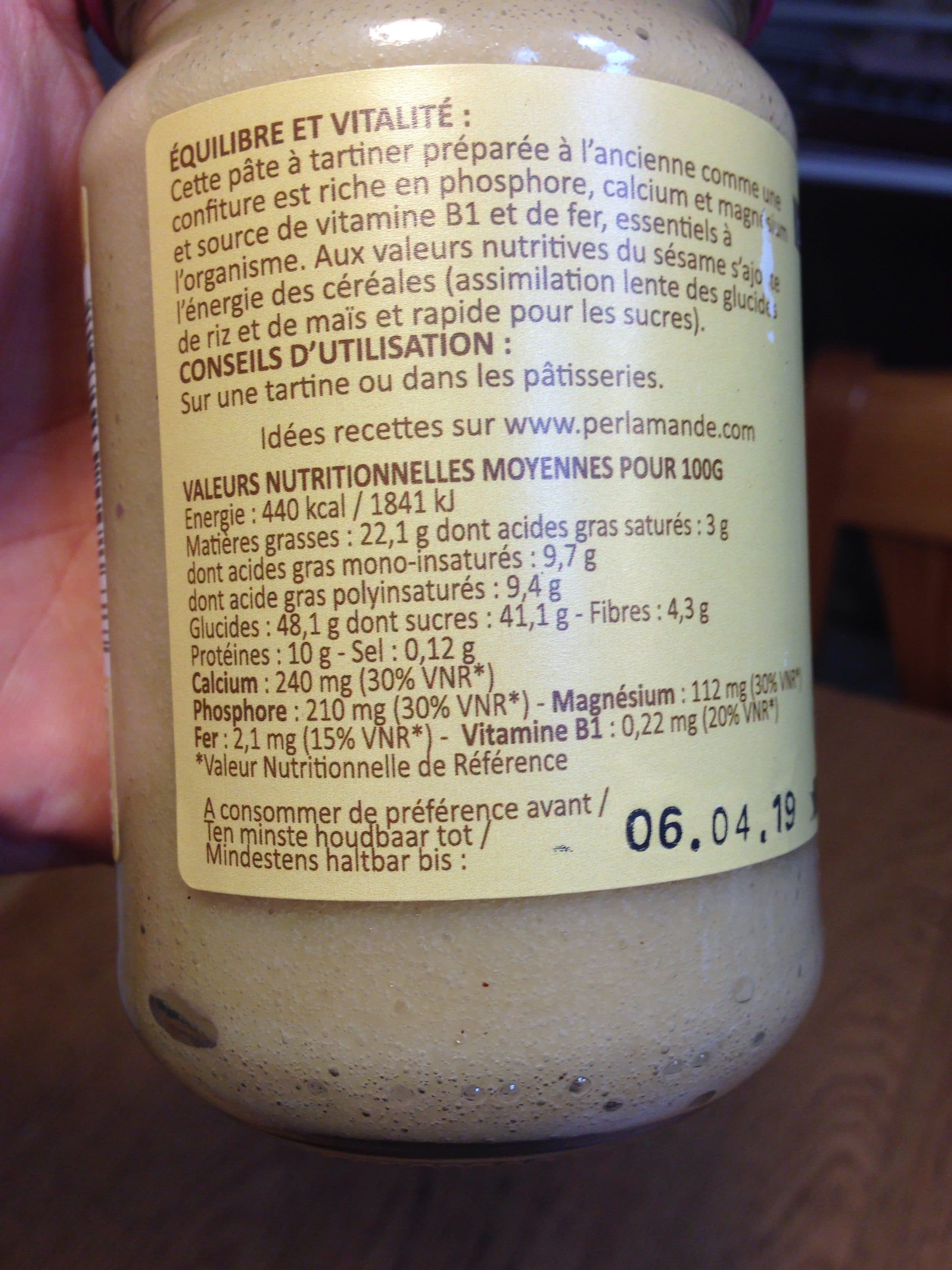 Perlamande Sésame à tartiner packshot