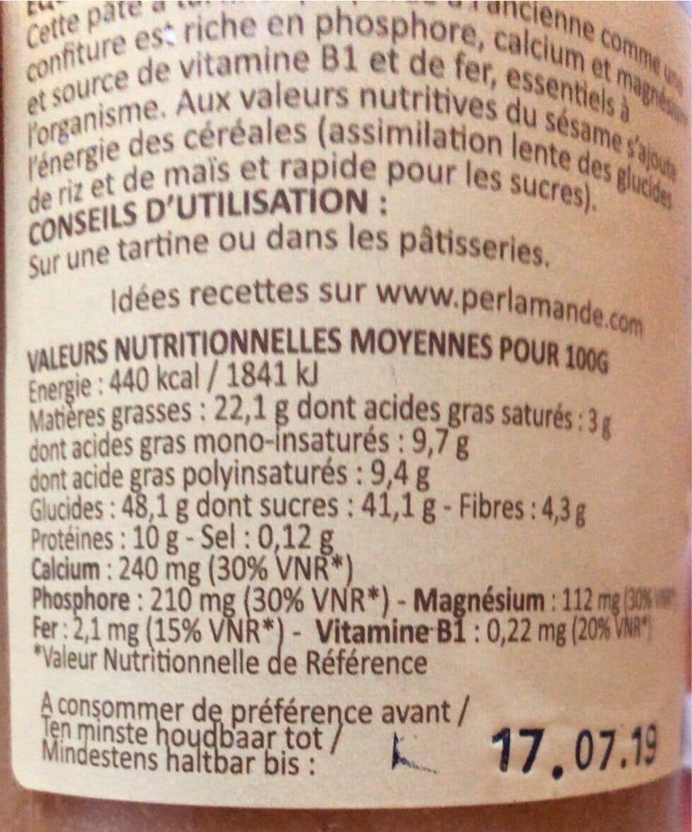 Perlamande Sésame à tartiner packshot