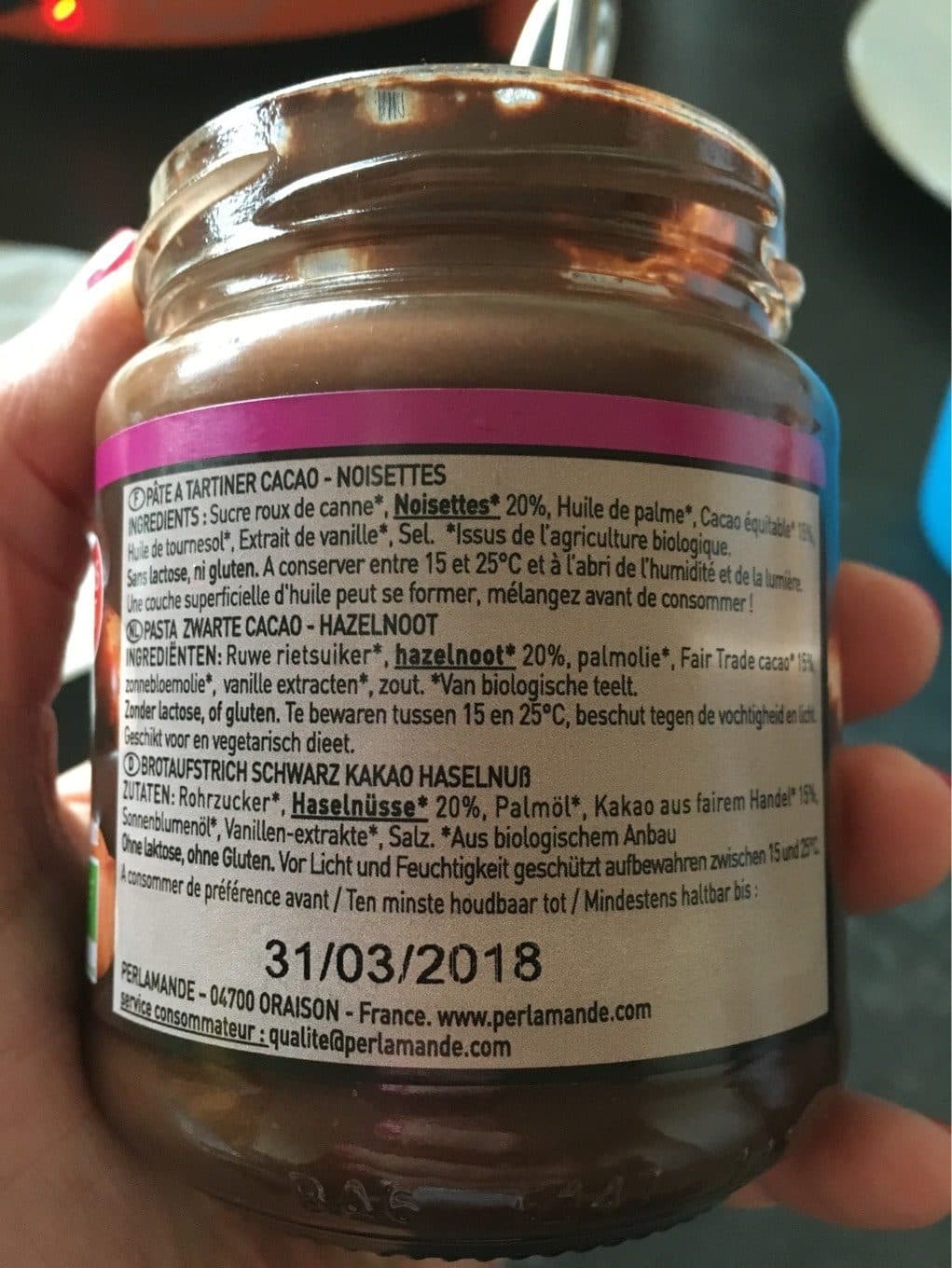 Perlamande Epicerie / Epicerie Sucrée / Pâtes à Tartiner Bio packshot