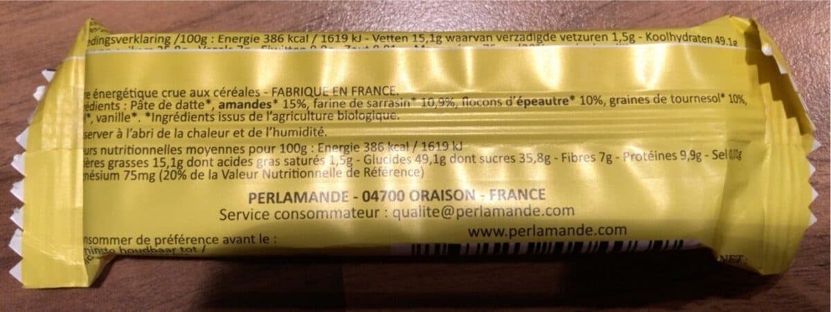 Perlamande Epicerie / Epicerie Sucrée / Barres De Céréales, Fruits packshot
