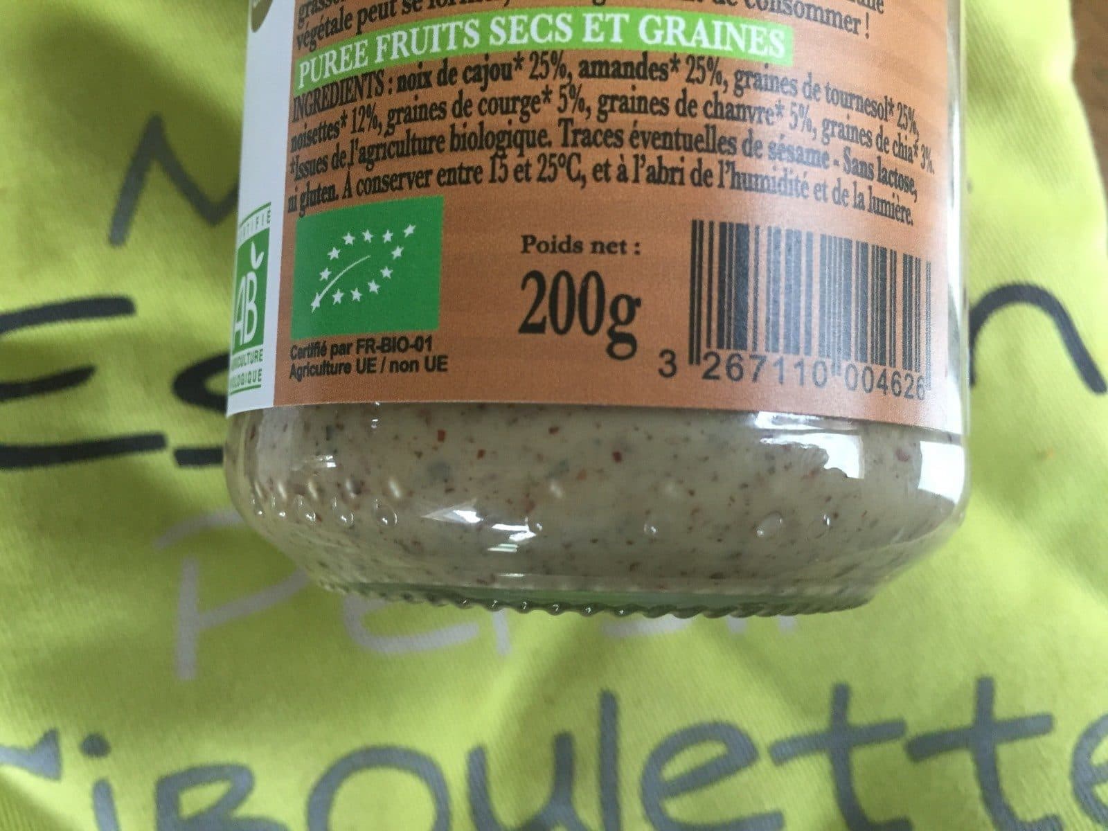 L amandaie Purée fruits secs et graines packshot