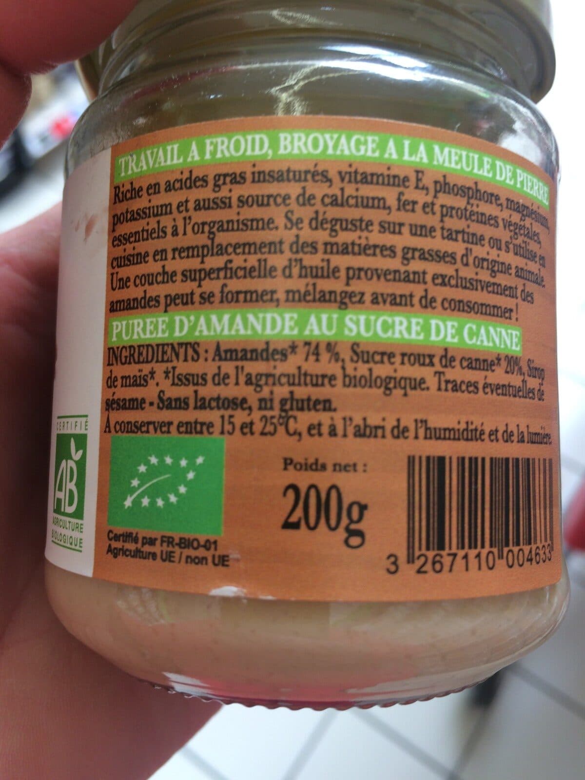 L'Amandaie Purée d'amande au sucre de canne packshot
