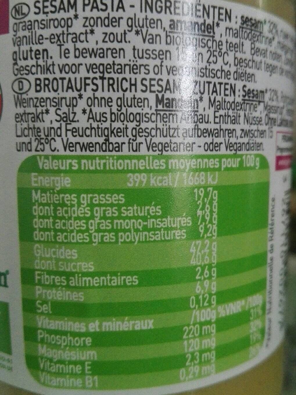 Perl Amande Tartinde de sesam packshot