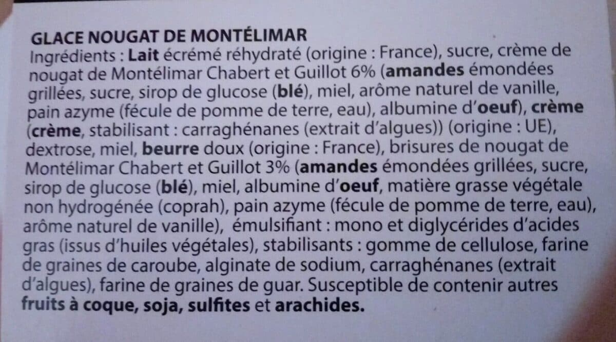 Histoires de Glaces Glace nougat de montelimar packshot