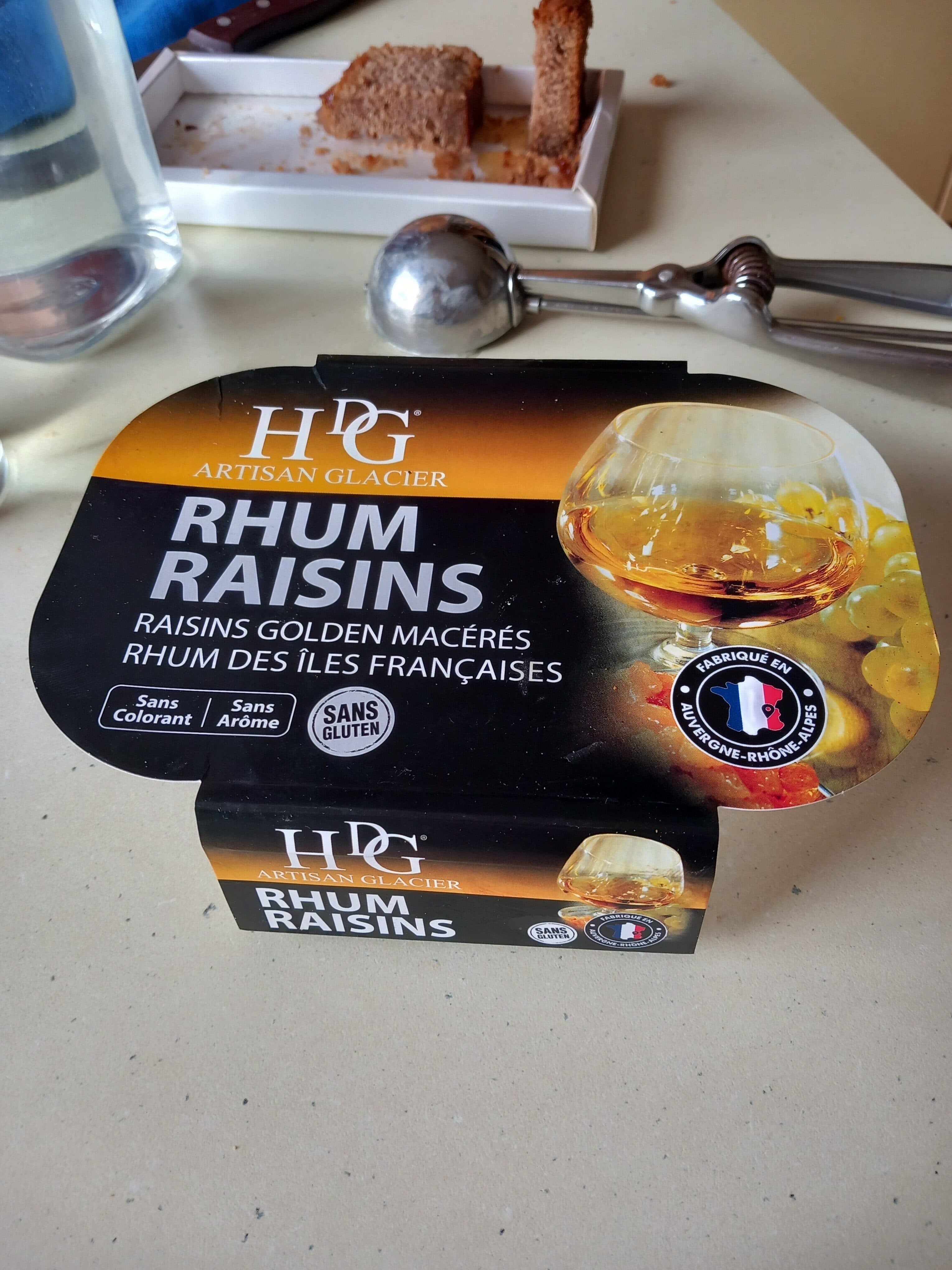 Histoires de Glaces Glace rhum raisins packshot