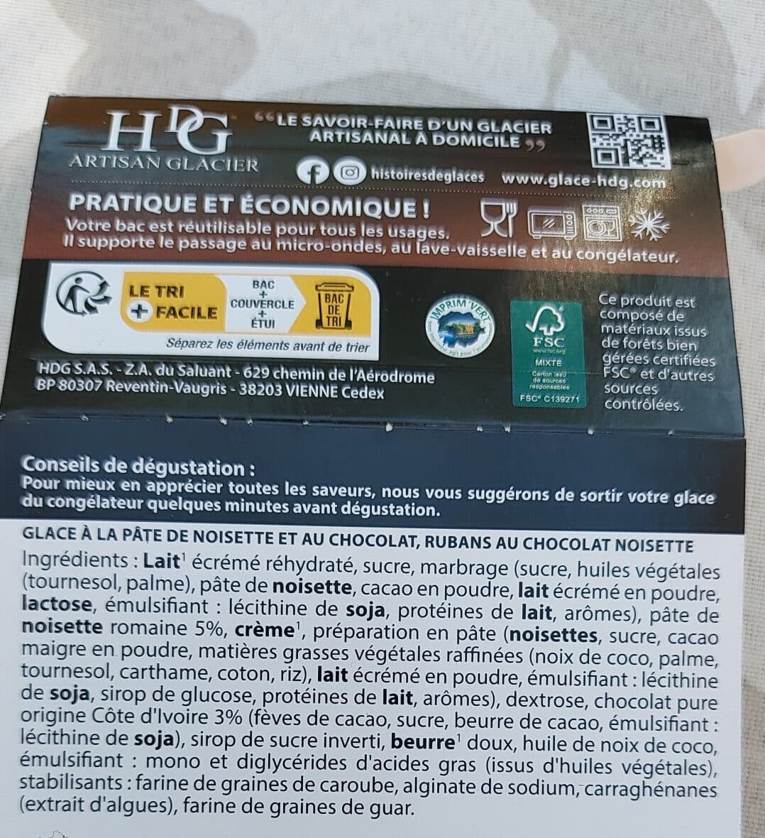 HDG Glace nuty packshot