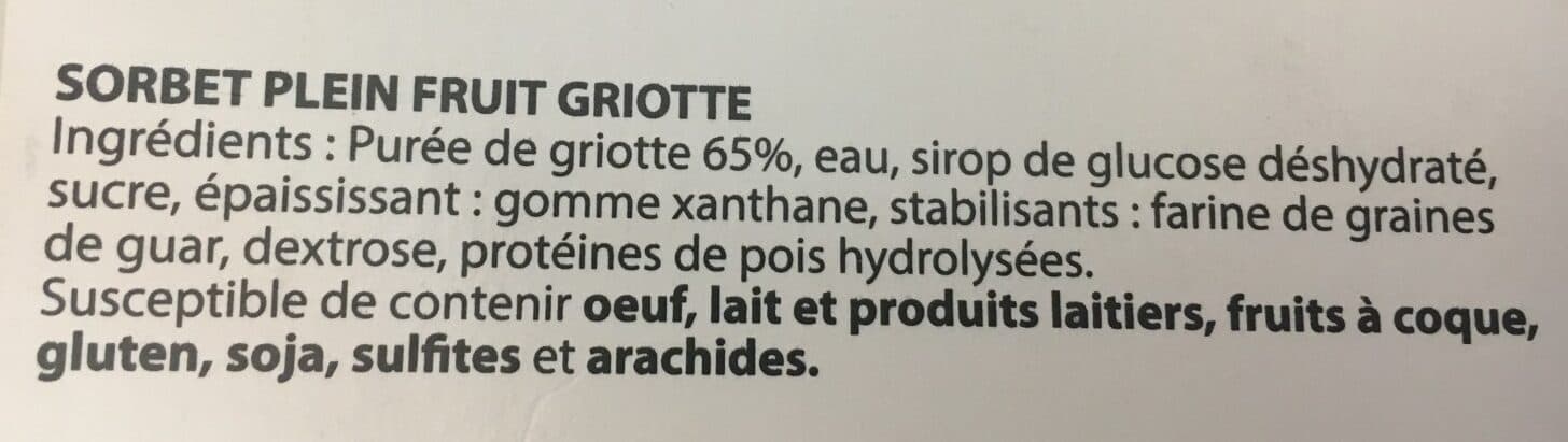HDG Sorbet griotte packshot