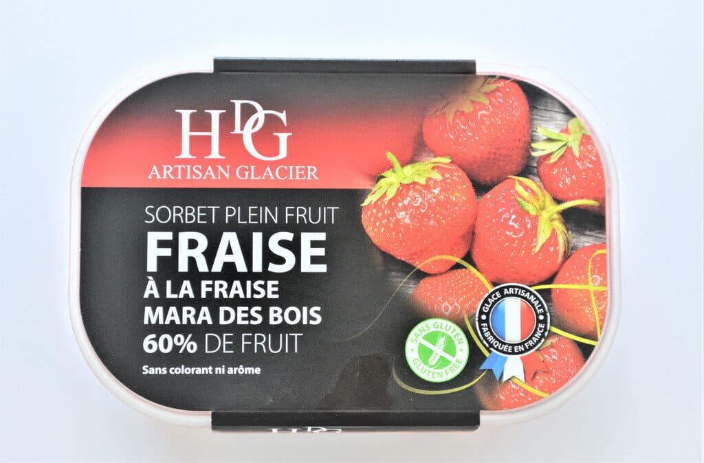 HDG Sorbet fraise mara des bois packshot