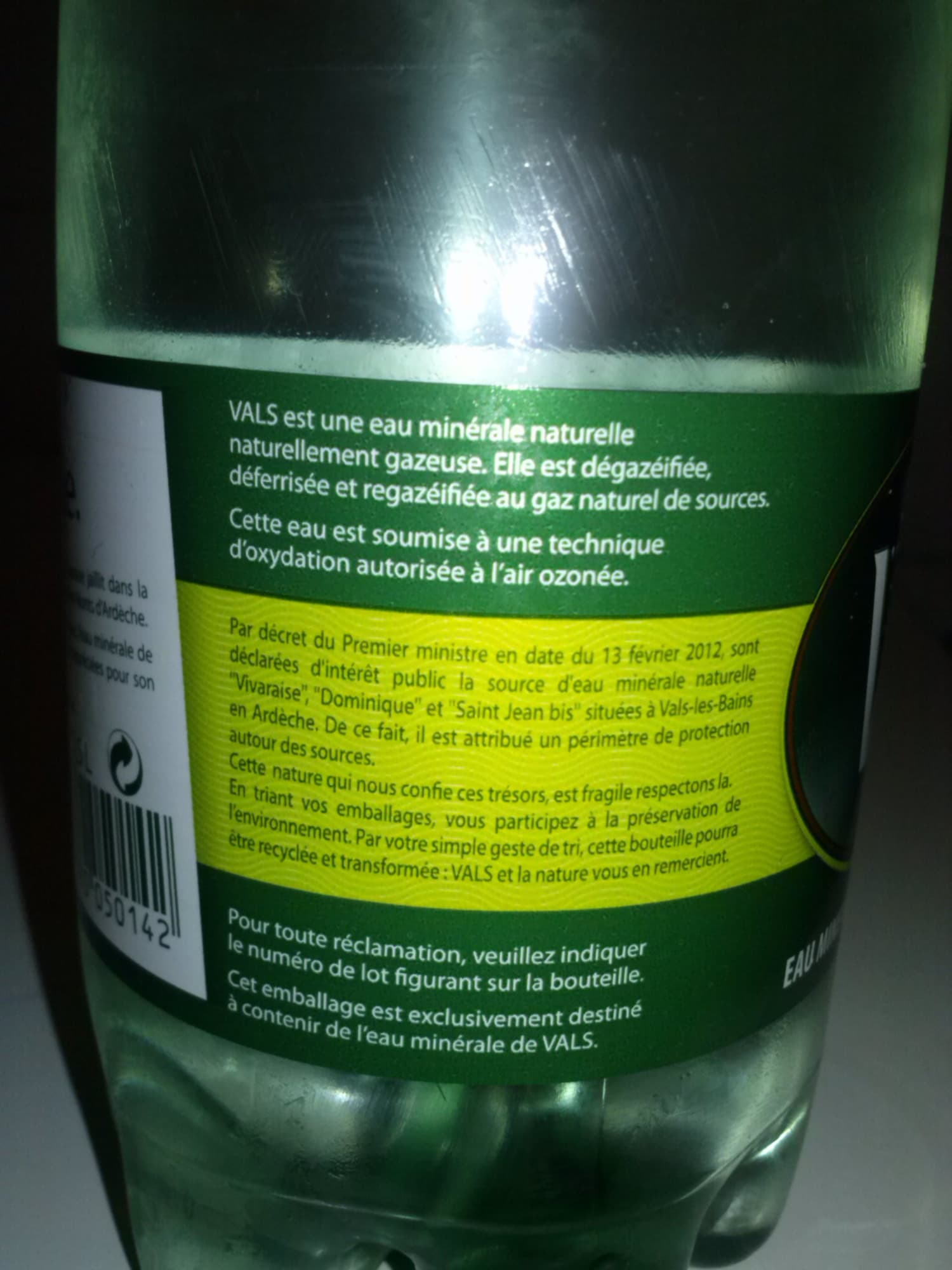 Vals VALS Eau Minérale Naturelle Finement Pétillante 50cl packshot