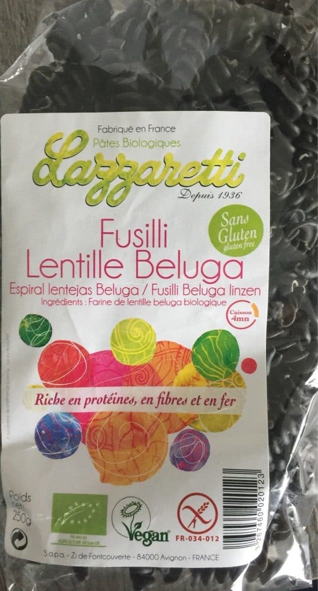 Lazzaretti Fusilli lentille beluga packshot