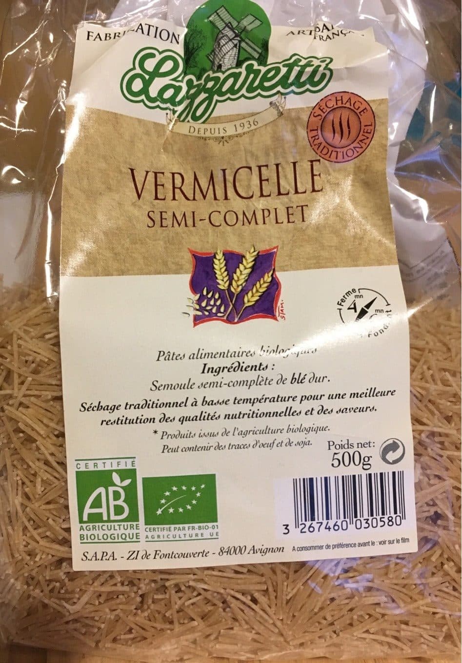 Lazzaretti Vermicelle semi complet packshot