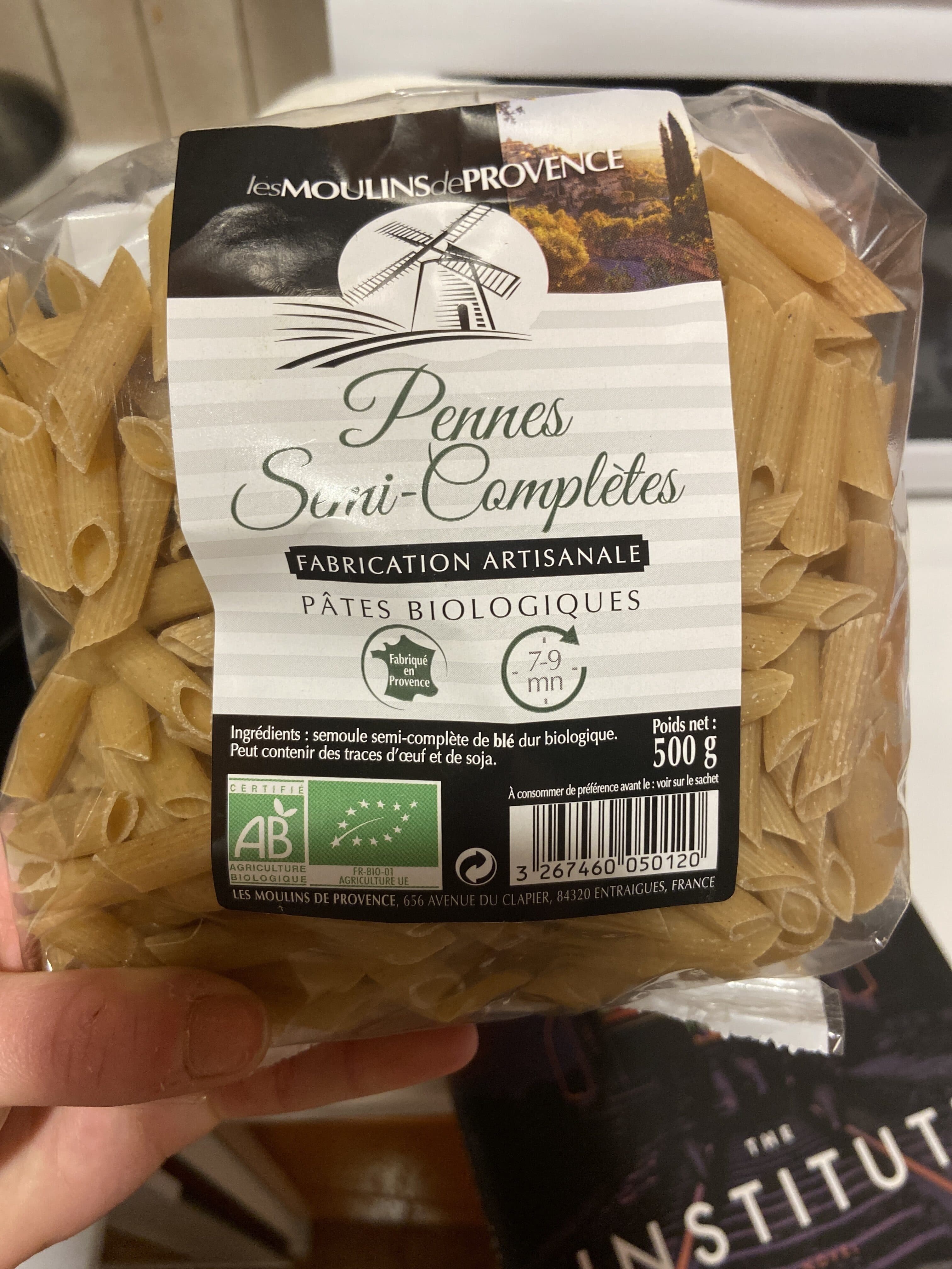 Les moulins de provence Penne semi-complète Bio packshot