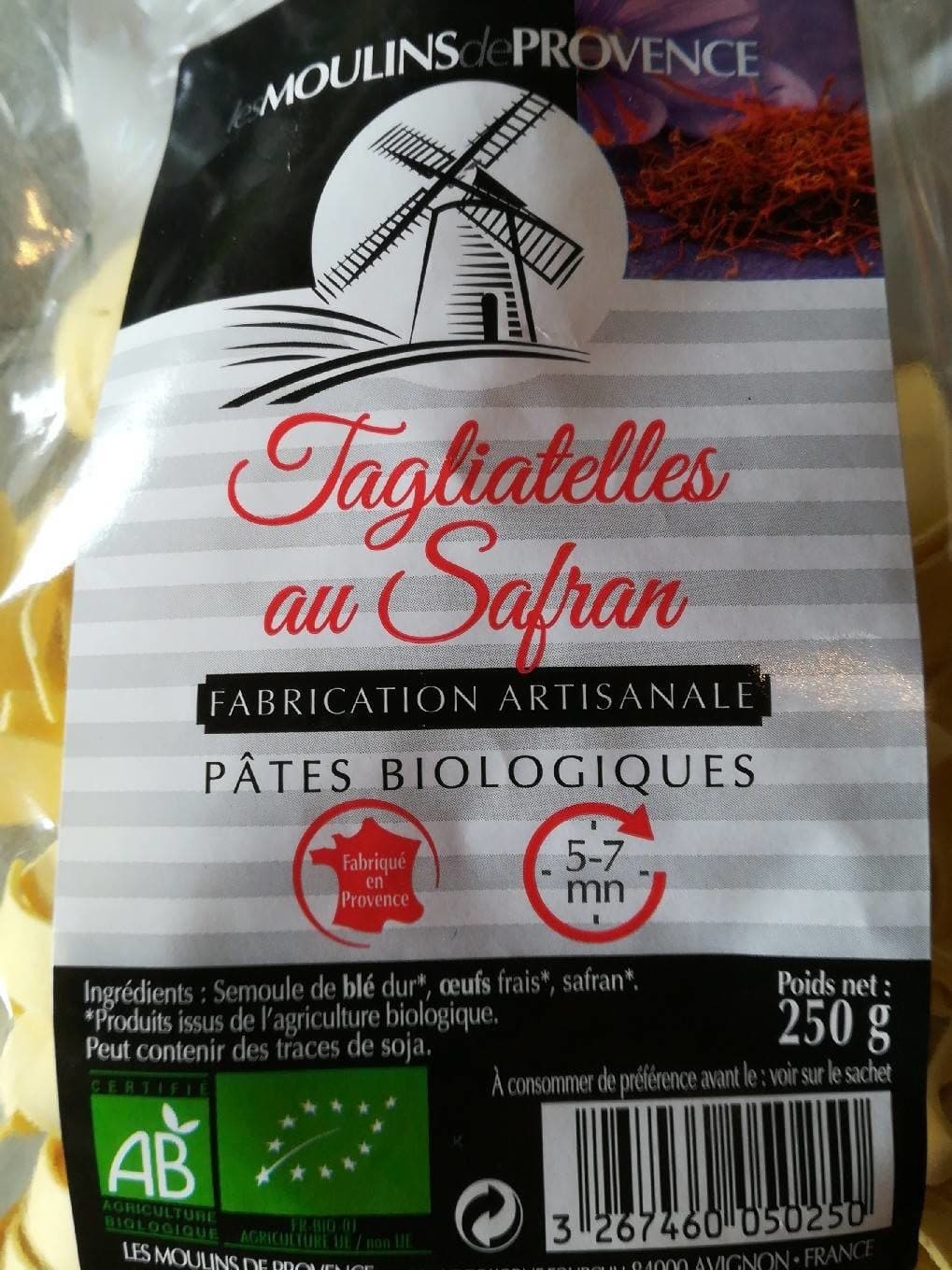 Les Moulins De Provence Tagliatelles au safran packshot