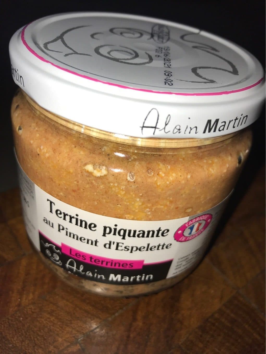 Alain Martin Alain Martin terrine piquante au piment d'espelettes packshot