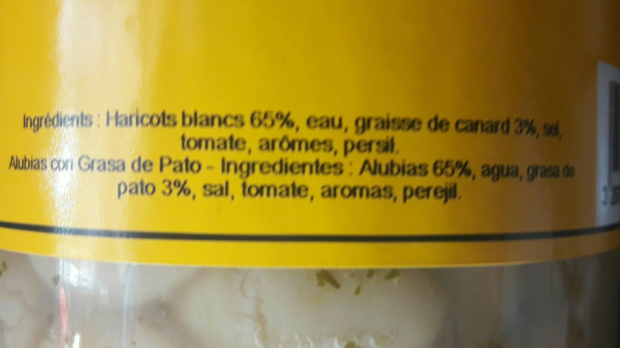Open Food Facts Haricot cuisinés à la graisse de canard packshot