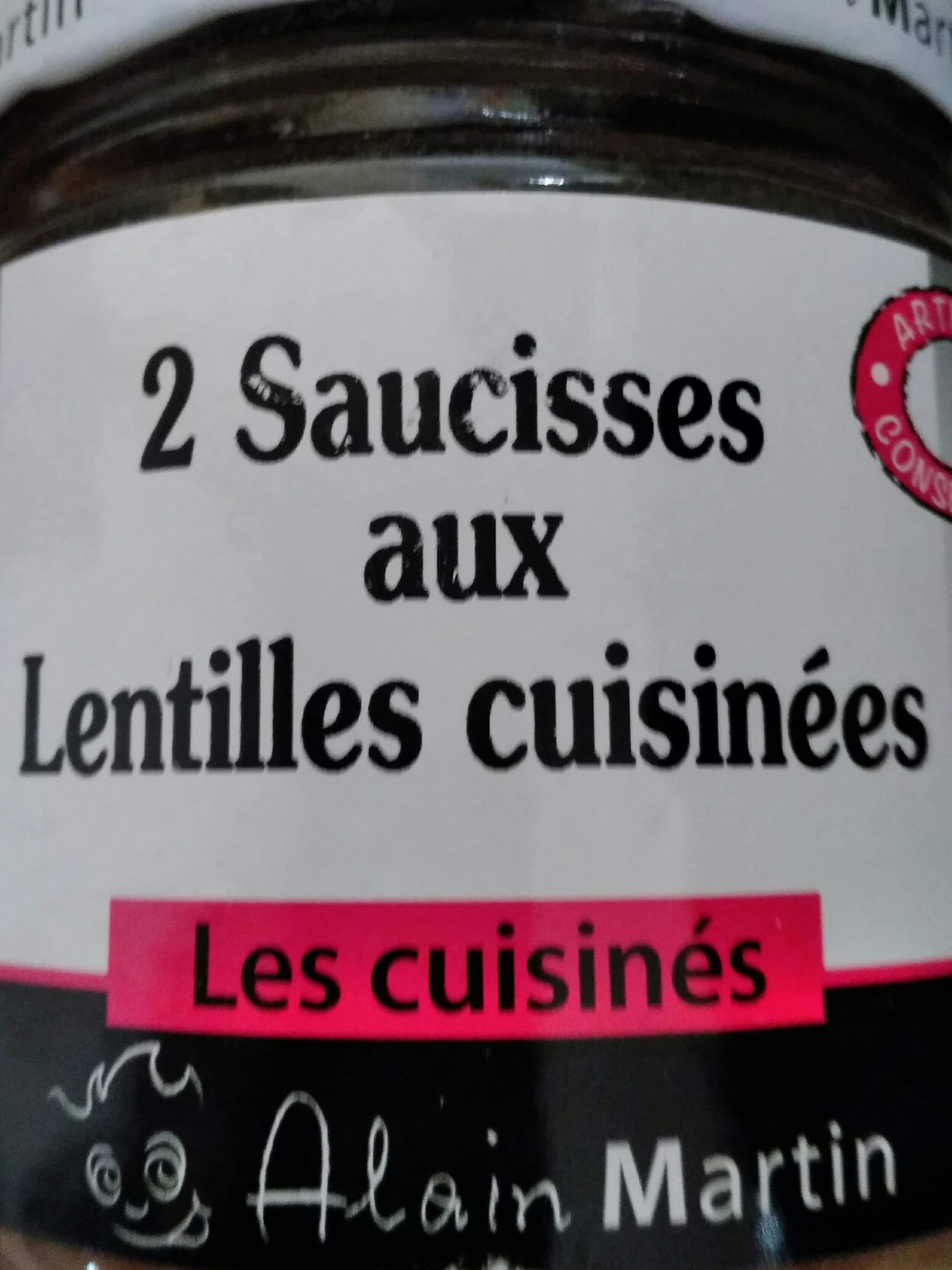 Alain Martin Alain Martin 2 saucisses aux lentilles cuisinees packshot