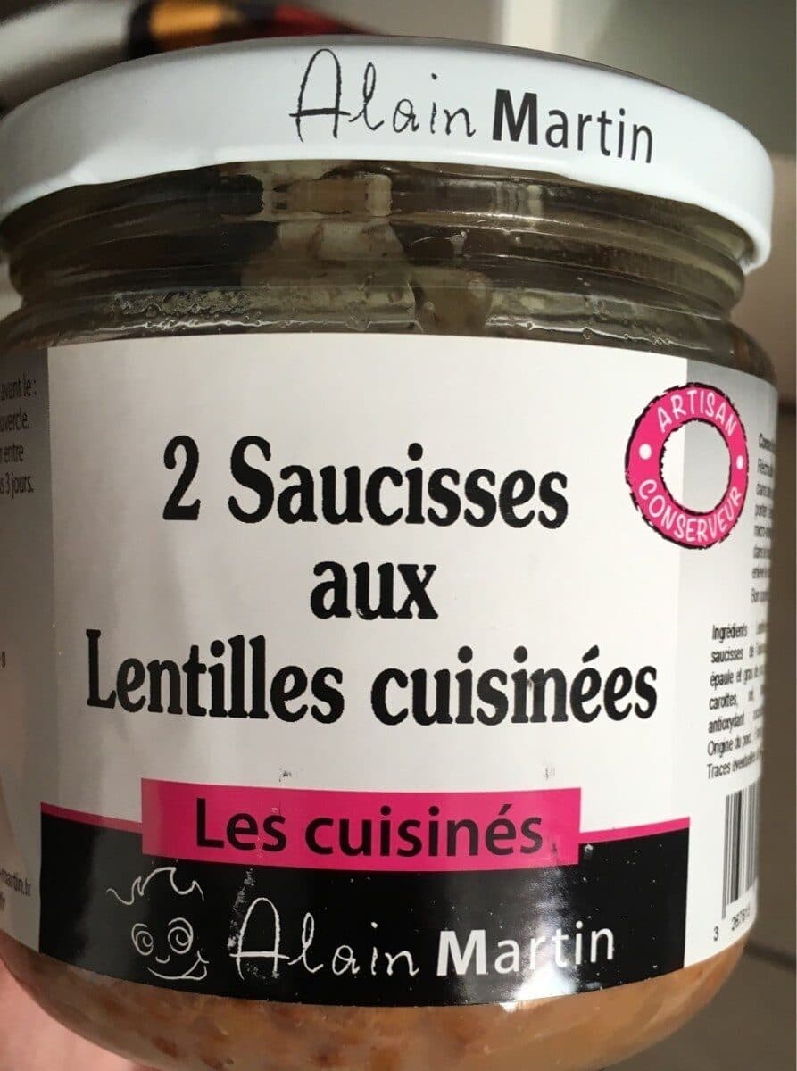 Alain Martin Alain Martin 2 saucisses aux lentilles cuisinees packshot