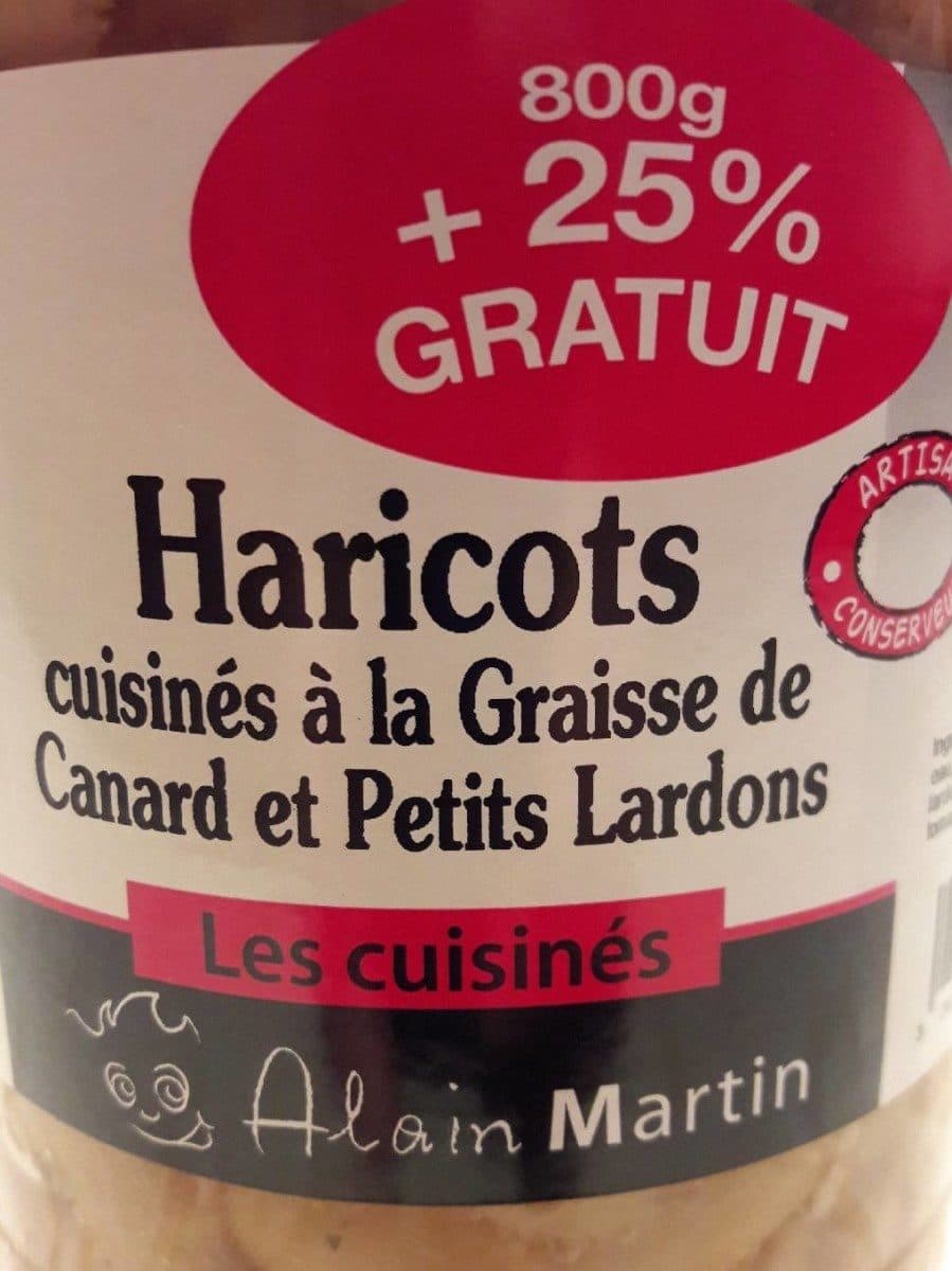 Alain Martin Haricots cuisinés à la graisse de canard et petits lardons packshot