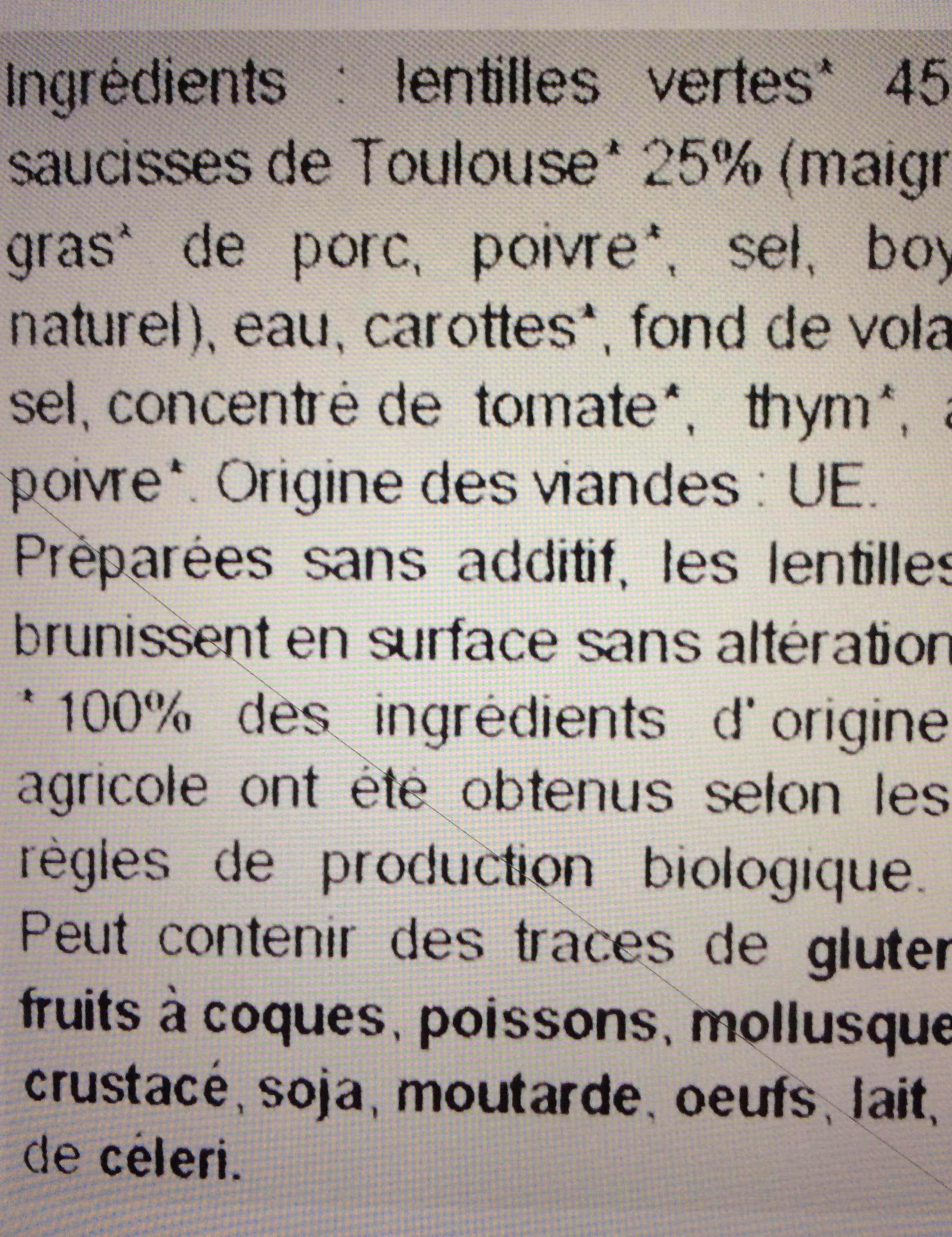 Alain Martin 4 Saucisses aux lentilles cuisinées packshot