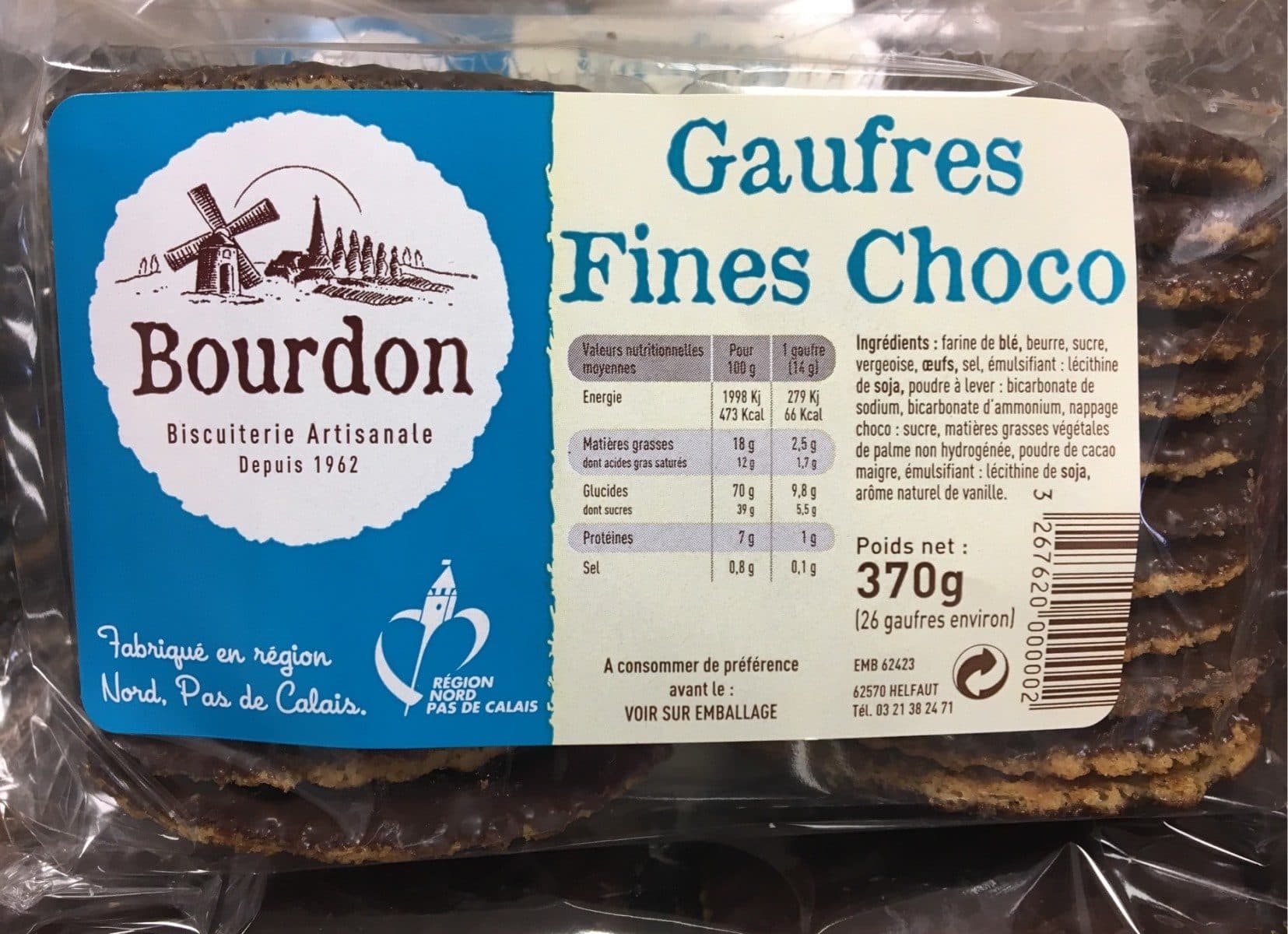 Bourdon Gaufres Fines Choco packshot