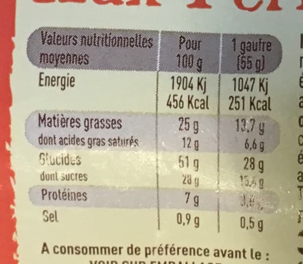 Bourdon Gaufres Liégeoises aux perles de sucre packshot