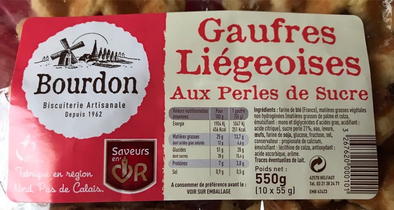 Biscuiterie bourdon Gaufres Liégeoises packshot