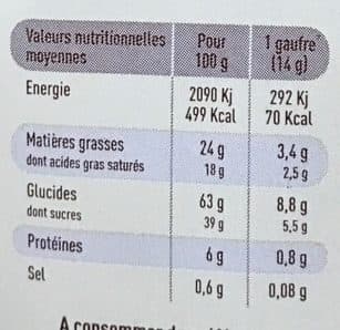 Bourdon Gaufres fines Pur Beurre à la Vergeoise packshot