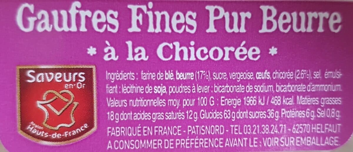 Bourdon Gaufres fines pur beurre a la chicorée packshot