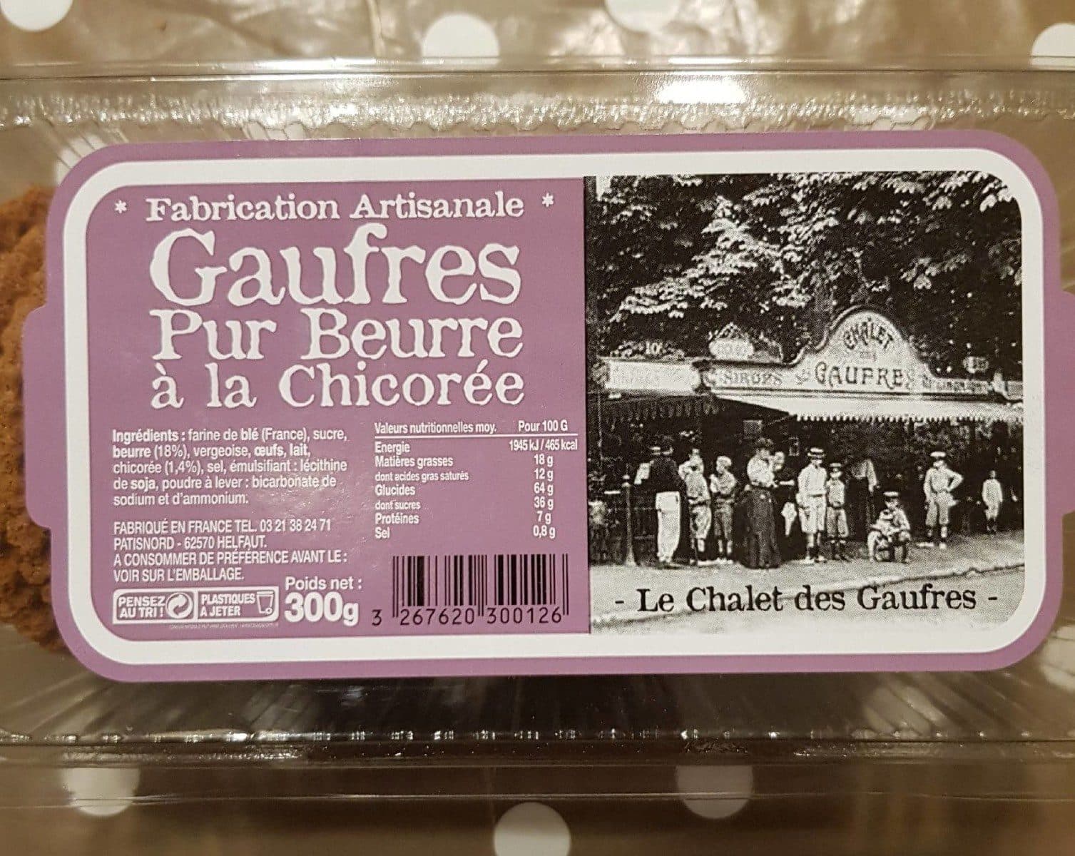 Le Chalet Des Gaufres Gaufres Pur Beurre a la chicorée packshot