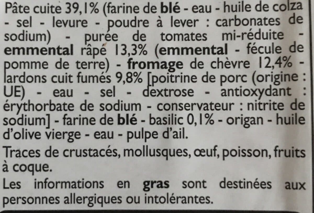 Leader Price Pizza Chèvre Lardons packshot
