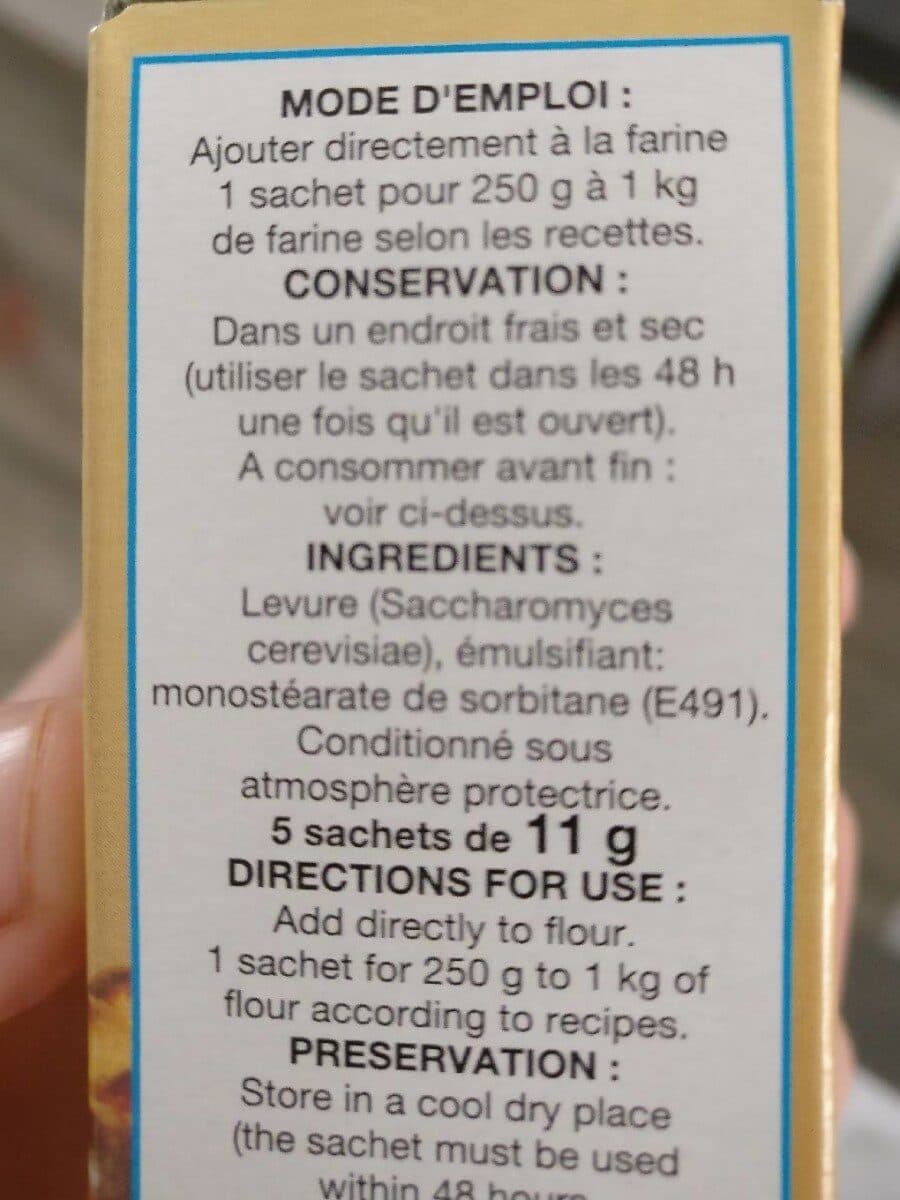 Saf-instant Levure sèche de boulanger packshot