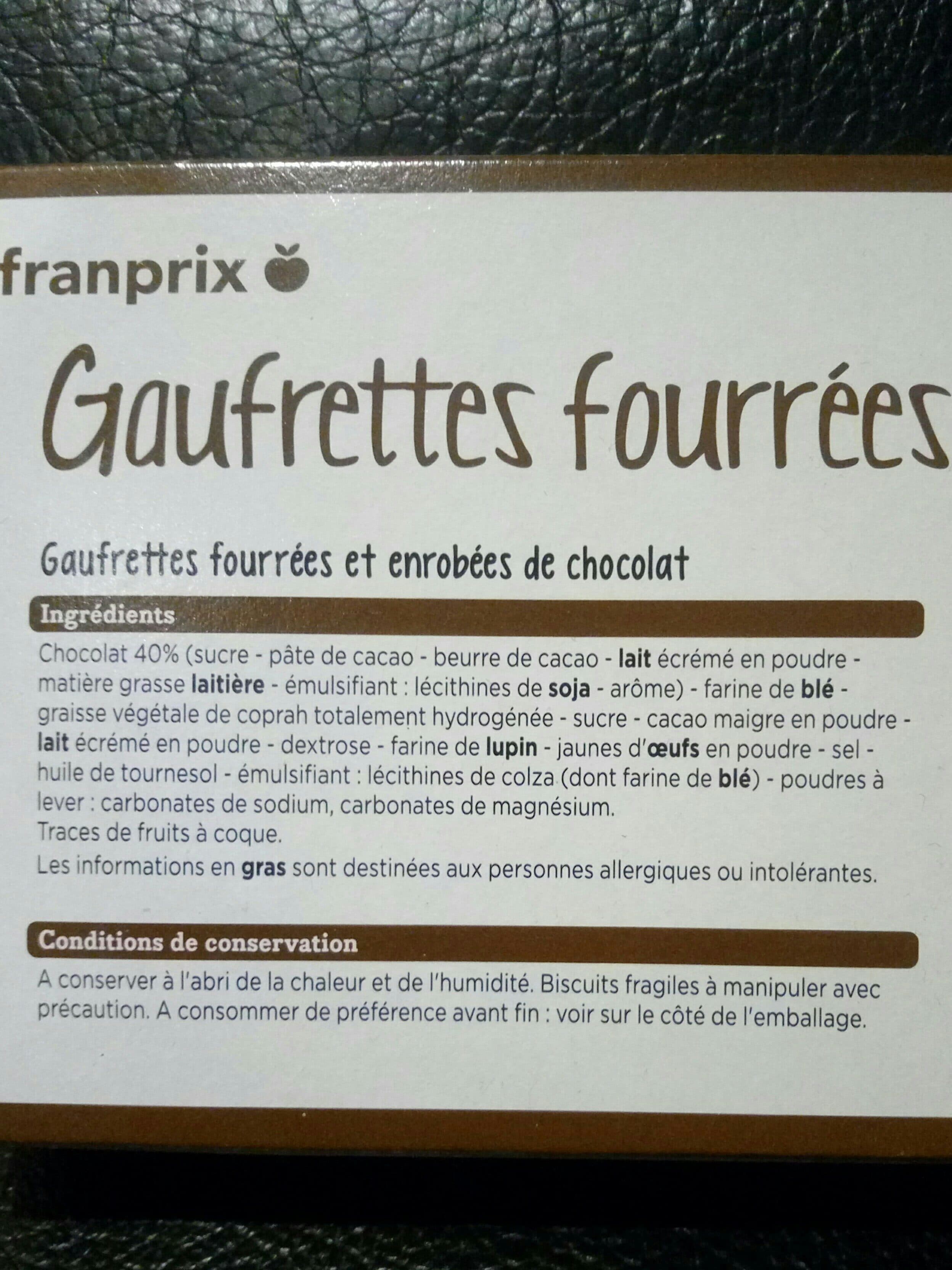 Franprix Gaufrettes fourrées packshot