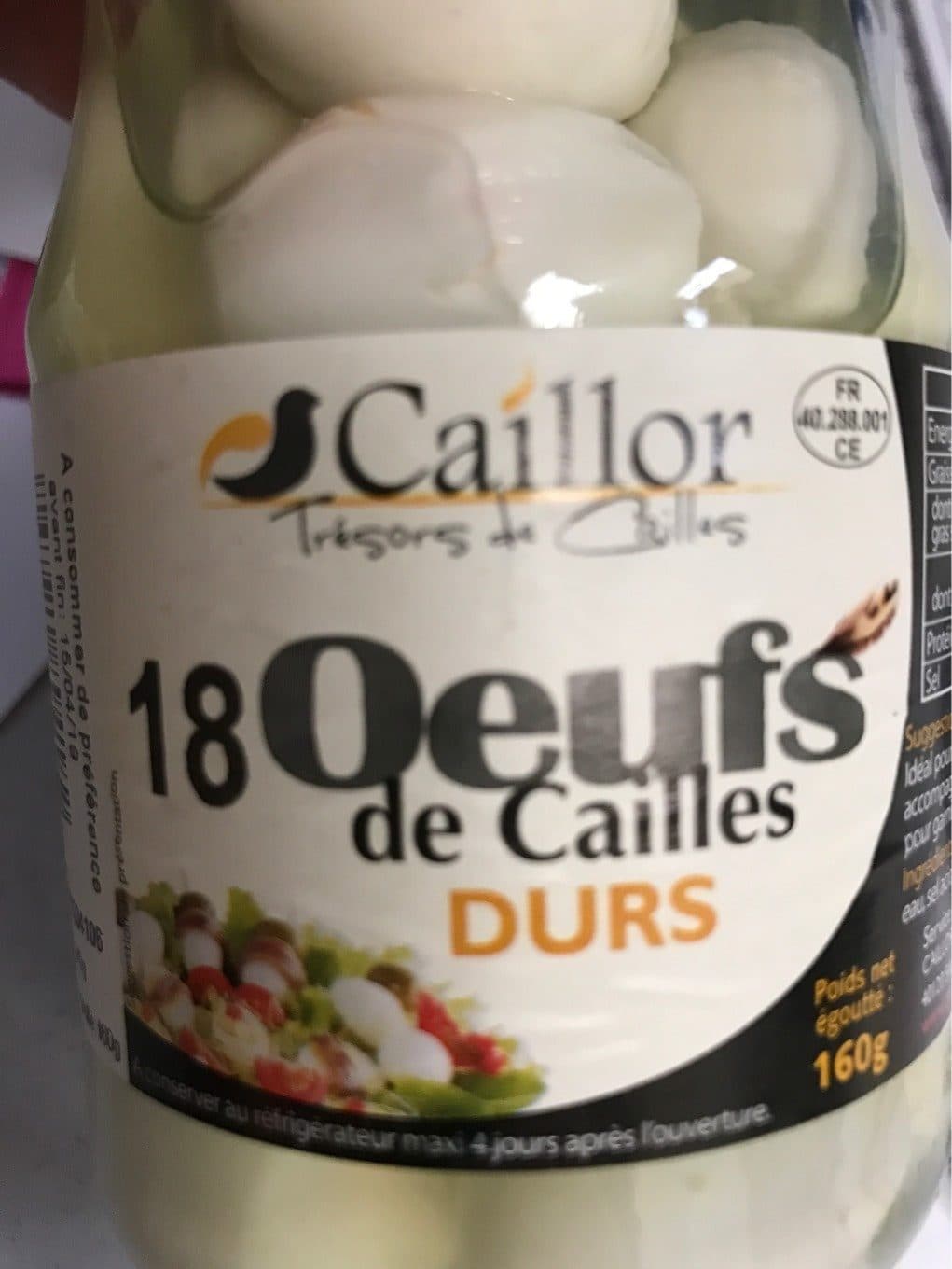 Caillor 18 oeufs de cailles durs packshot