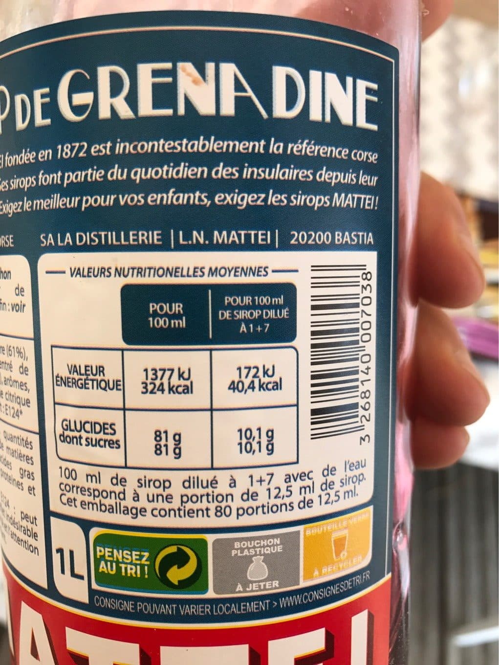 Mattei Sirop de grenadine packshot
