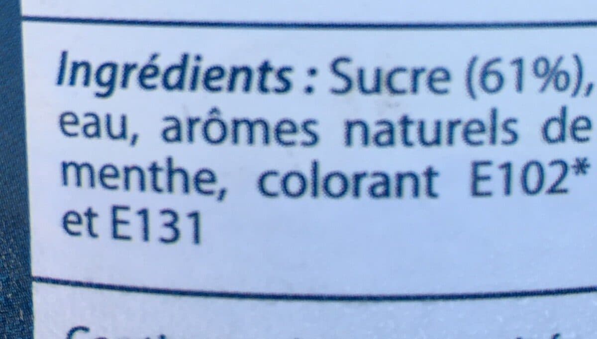 Open Food Facts Sirop de menthe pur sucre packshot