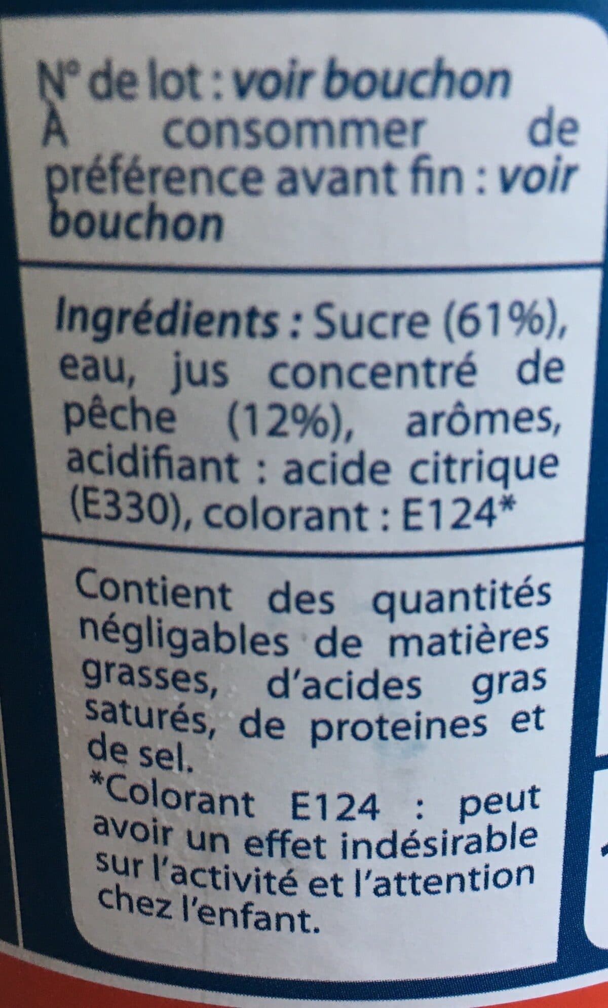 Open Food Facts Sirop de pêche packshot
