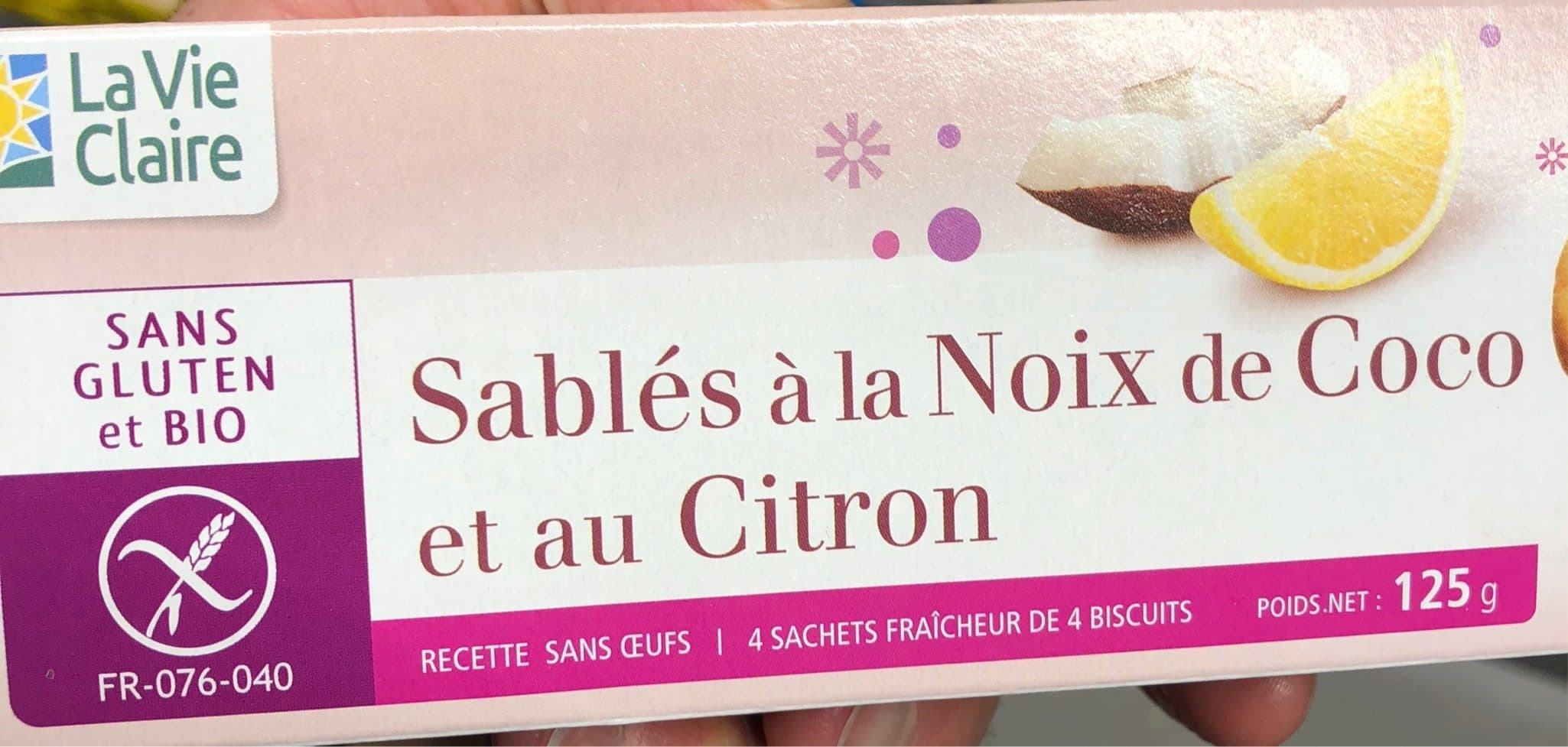 La Vie Claire Sablés à la Noix de Coco et Citron packshot