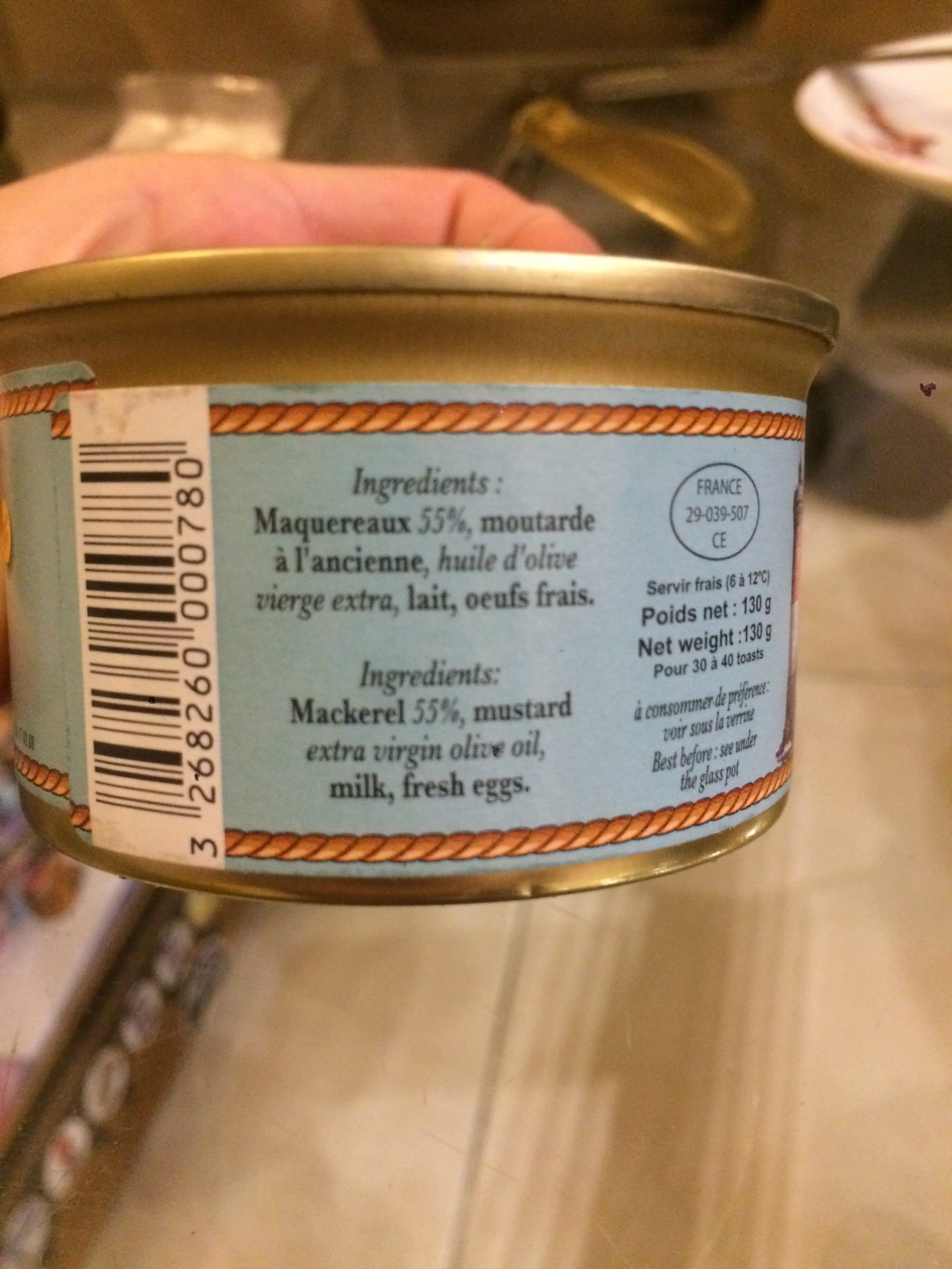 Concerverie Courtin Rillette de maquereau packshot