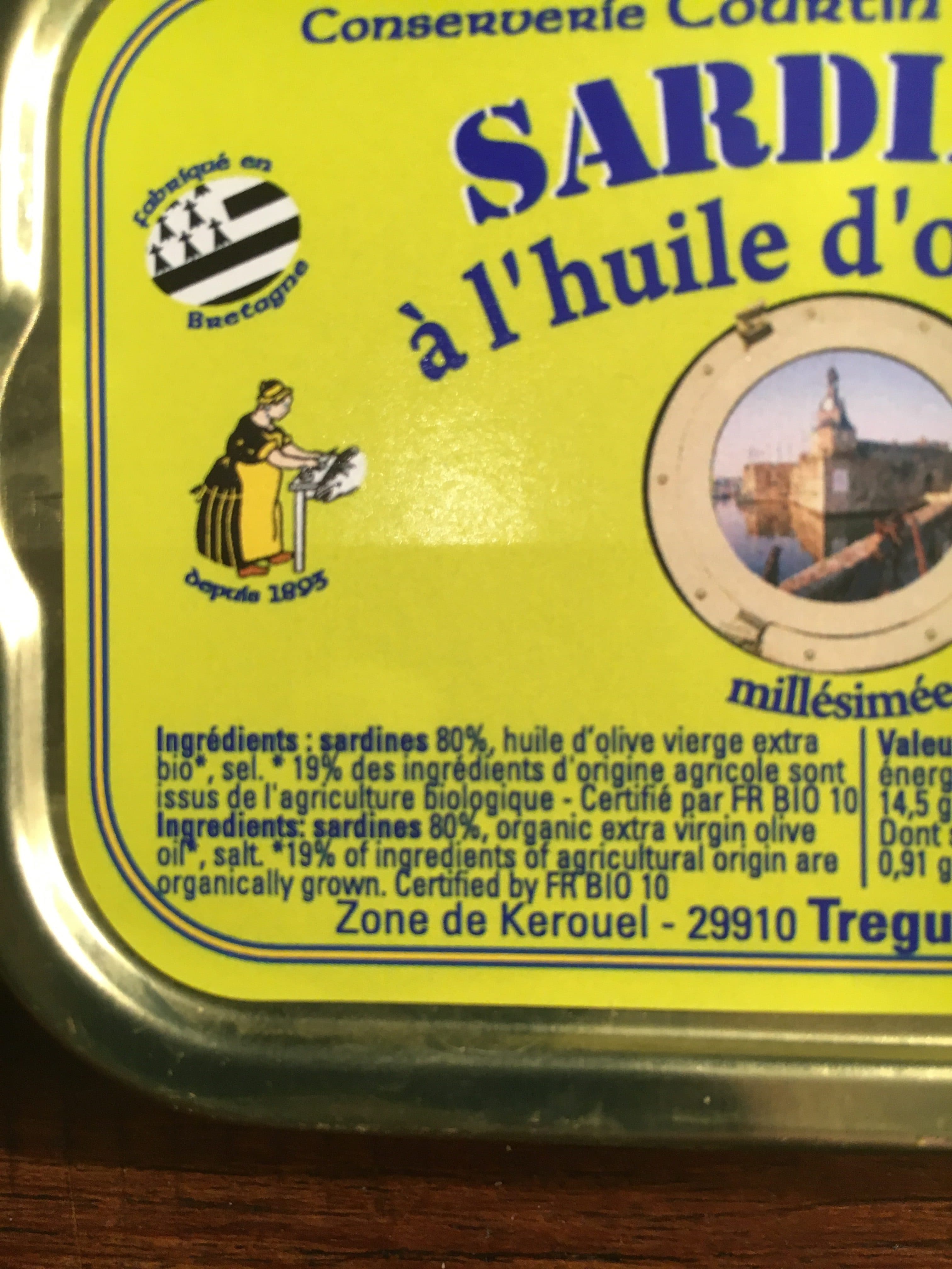 Conserverie Courtin Sardines a l’huile d’olive bio packshot