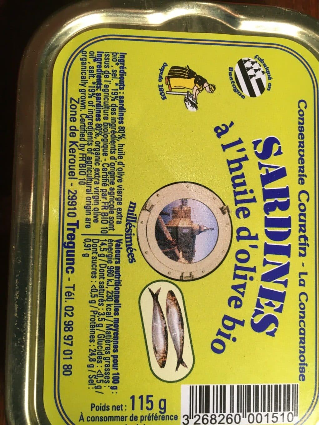 Conserverie Courtin Sardines a l’huile d’olive bio packshot