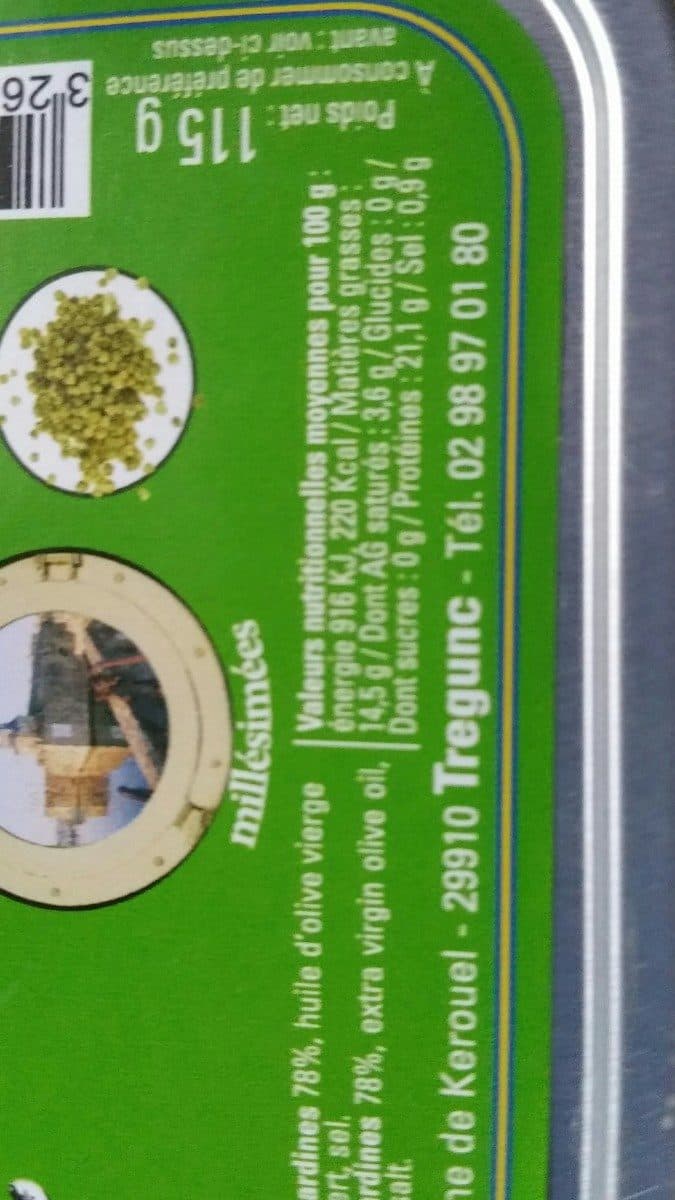 Conserverie Courtin Sardine au poivre vert packshot